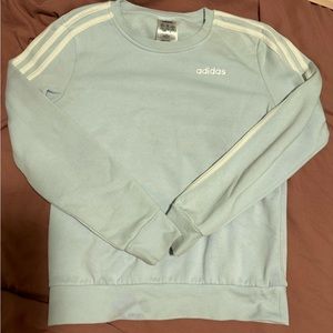 Baby blue adidas crewneck